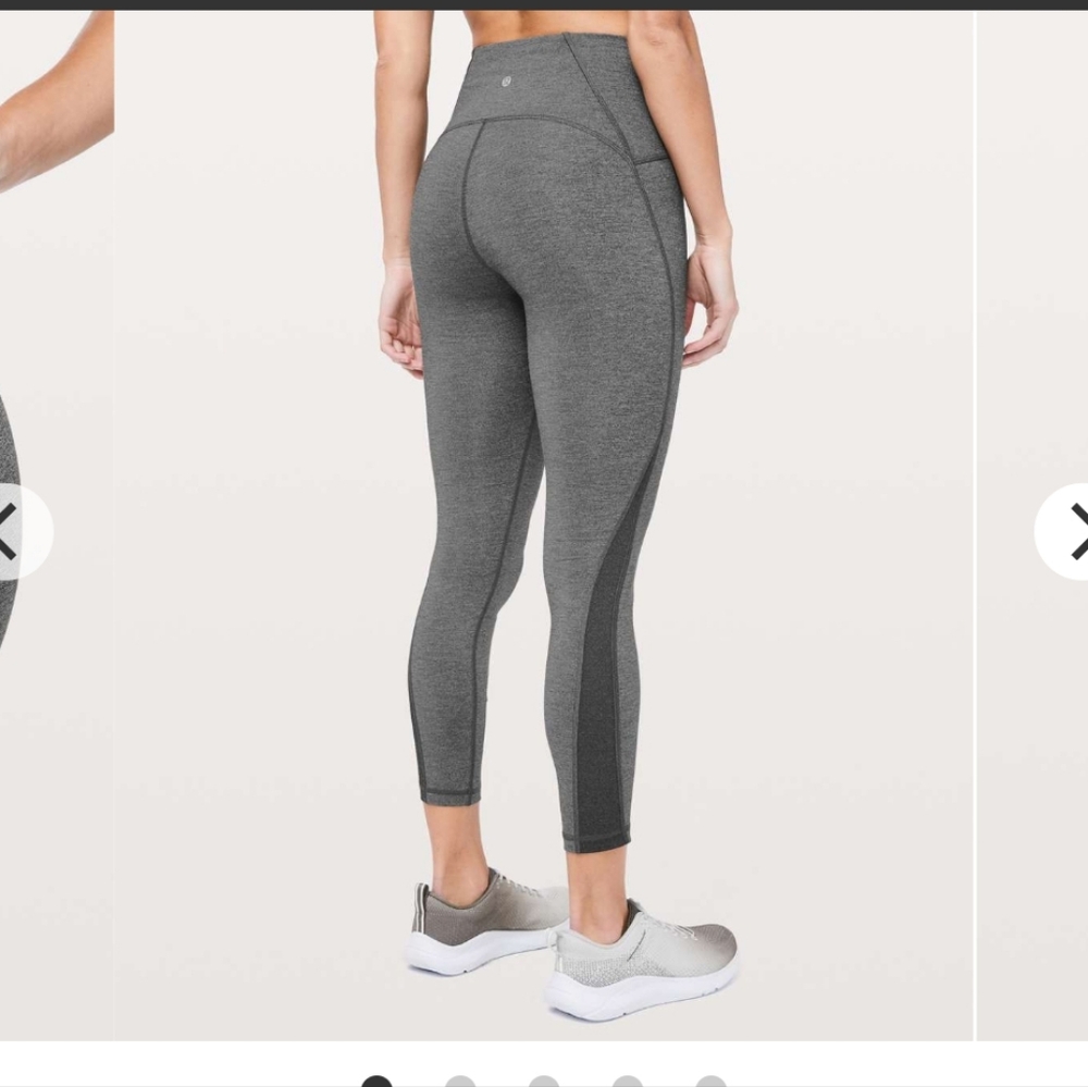 Lululemon Train Times 7/8 Leggings 25 Heathered Black - Picture 2 of 8